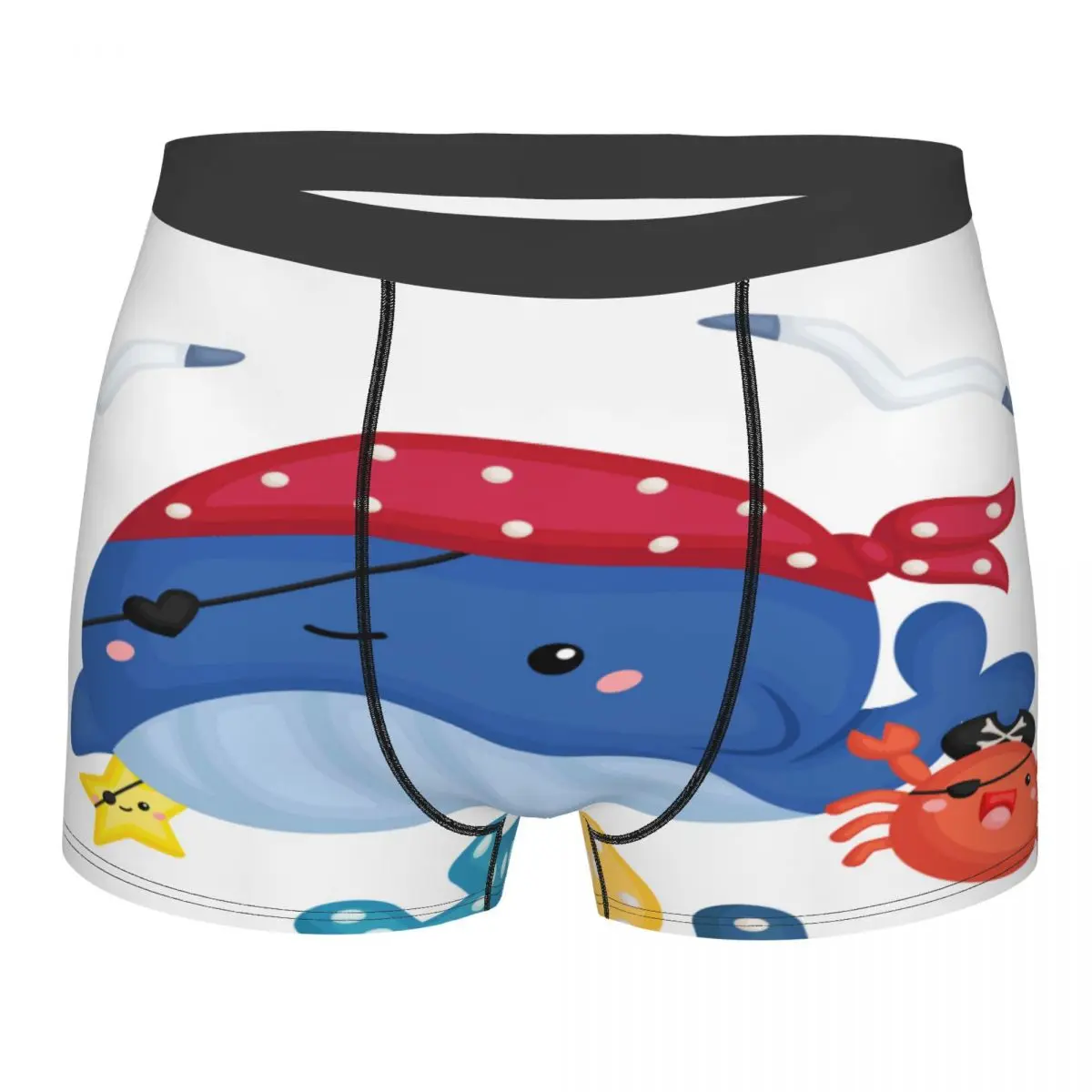 

Underwear Men Boxers Cute Whale Wearing Pirate Costume Sexy Boxer Underwear Male Panties Underpants Boxershorts Homme