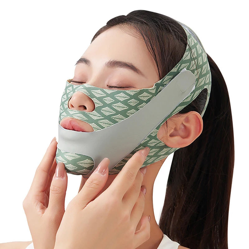 

360 ° оберточная маска для лица V-образный бандаж для лица шейпер ремешок для похудения Релаксация лифтинг уменьшение двойной близости Массажная лента