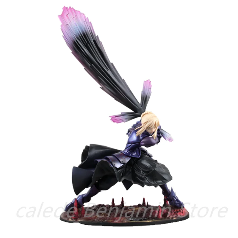 

18cm Japan Anime Fate Stay Night Black Saber Alter Vodigan Ver with MASK Hammer Sword Cartoon Action Figure PVC Model Toys Doll