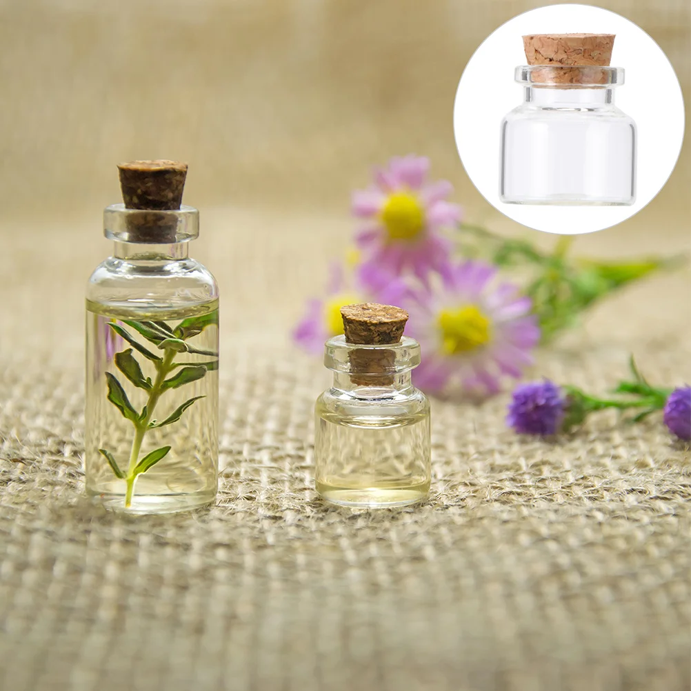 

20pcs Corked Bottles Present DIY Bottles Exquisite Containers Empty Grafting Bottles for Decor