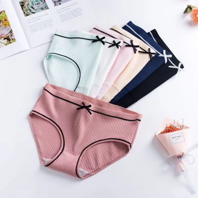 10PCS Women Panties Underwear Cotton Panties for Women Mid-Rise Solid Briefs Plus Size Lingerie Breathable Women's Underpants