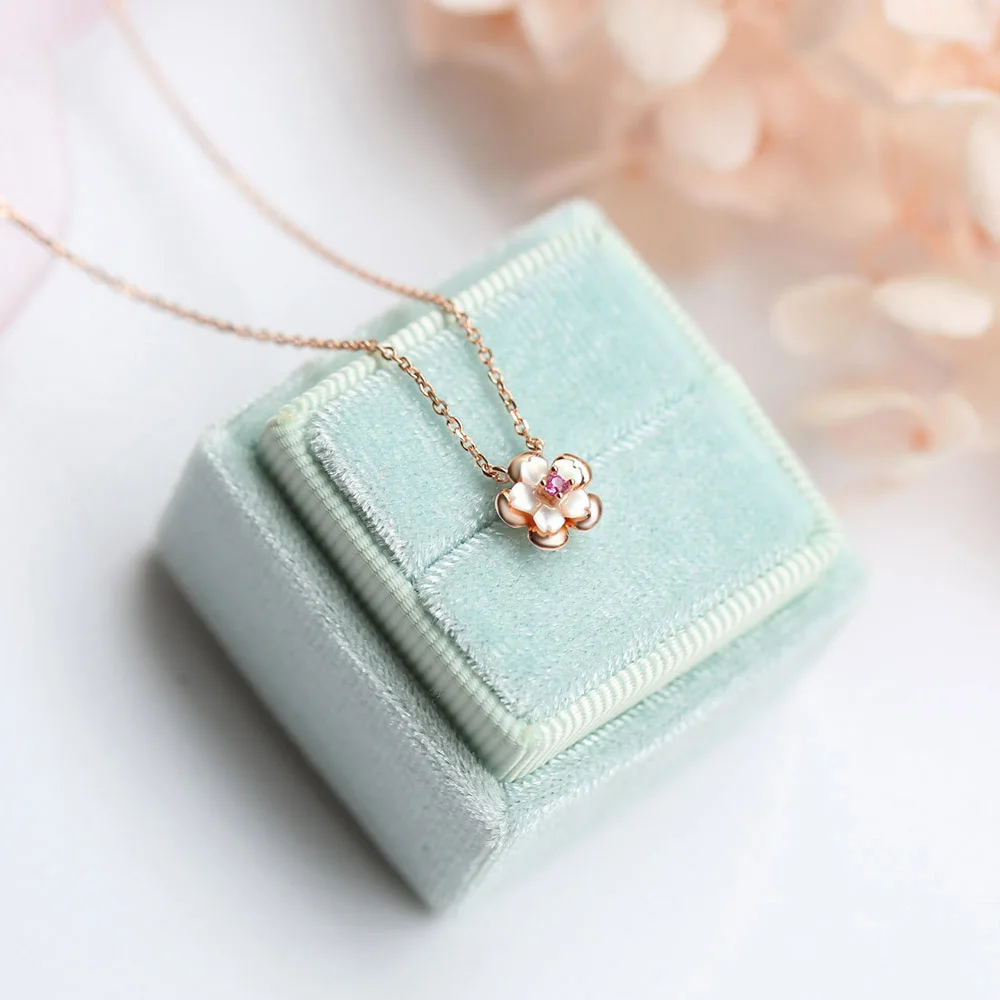 

Ожерелье с подвеской GULUCA Sakura для женщин ожерелье из серебра 925 пробы с натуральной розовой ракушкой из циркония 18 карат покрытое розовым золотом ювелирные изделия LMNI088