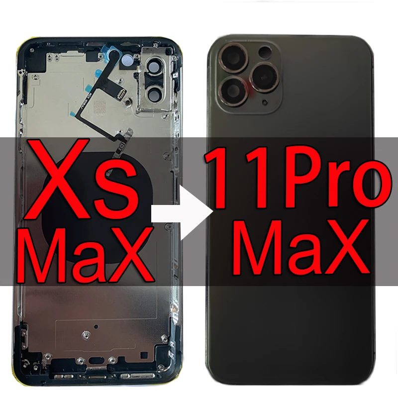 Крышка батарейного отсека для iPhone XsMax like 11Promax, задняя крышка корпуса для diy 11Pro max, задняя крышка, замена с комплектами инструментов и подарками