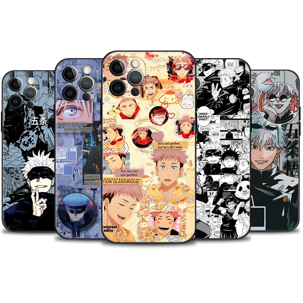 

Phone Case For iPhone 14 13 12 11 Pro Max XR X SE2022 XS Max 13 12 Mini 7 8 6 6S Plus 5S Cover Jujutsu Kaisen Satoru Gojo anime