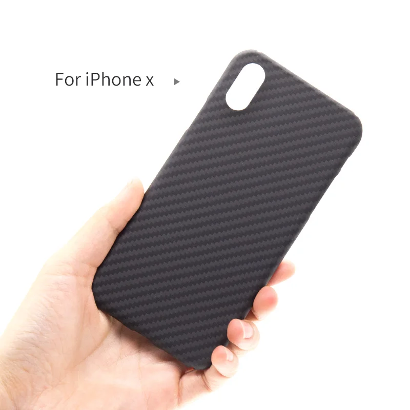 iPhone x Phone case Luxury Real Carbon Fiber Black Matte  Hard Cover Kevlar Ultra Thin Full Coverage  Lightweight new Back Cover