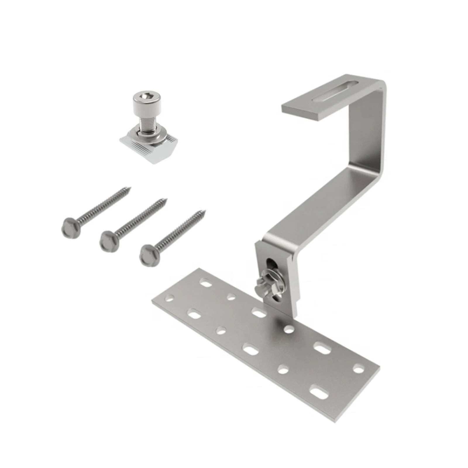 

Vertical Hook Solar System Installation 180 Degree 304 Stainless Steel 4.0/5.0mm Adjustable Roof Hook Single Hooks