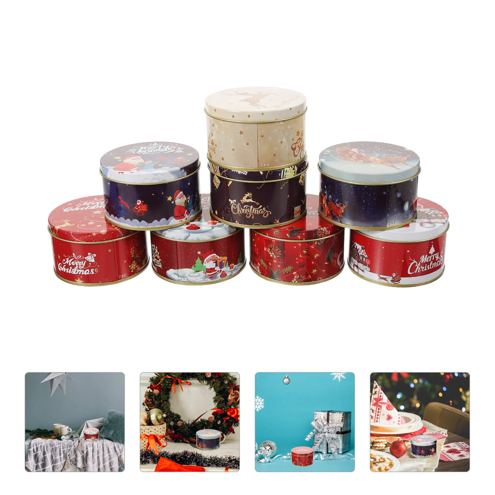 

Christmas Gift Card Tinplate Boxes Christmas Metal Gift Boxes Gift Boxes With Lids Tinning Card Box 12CM Blessing Card Box