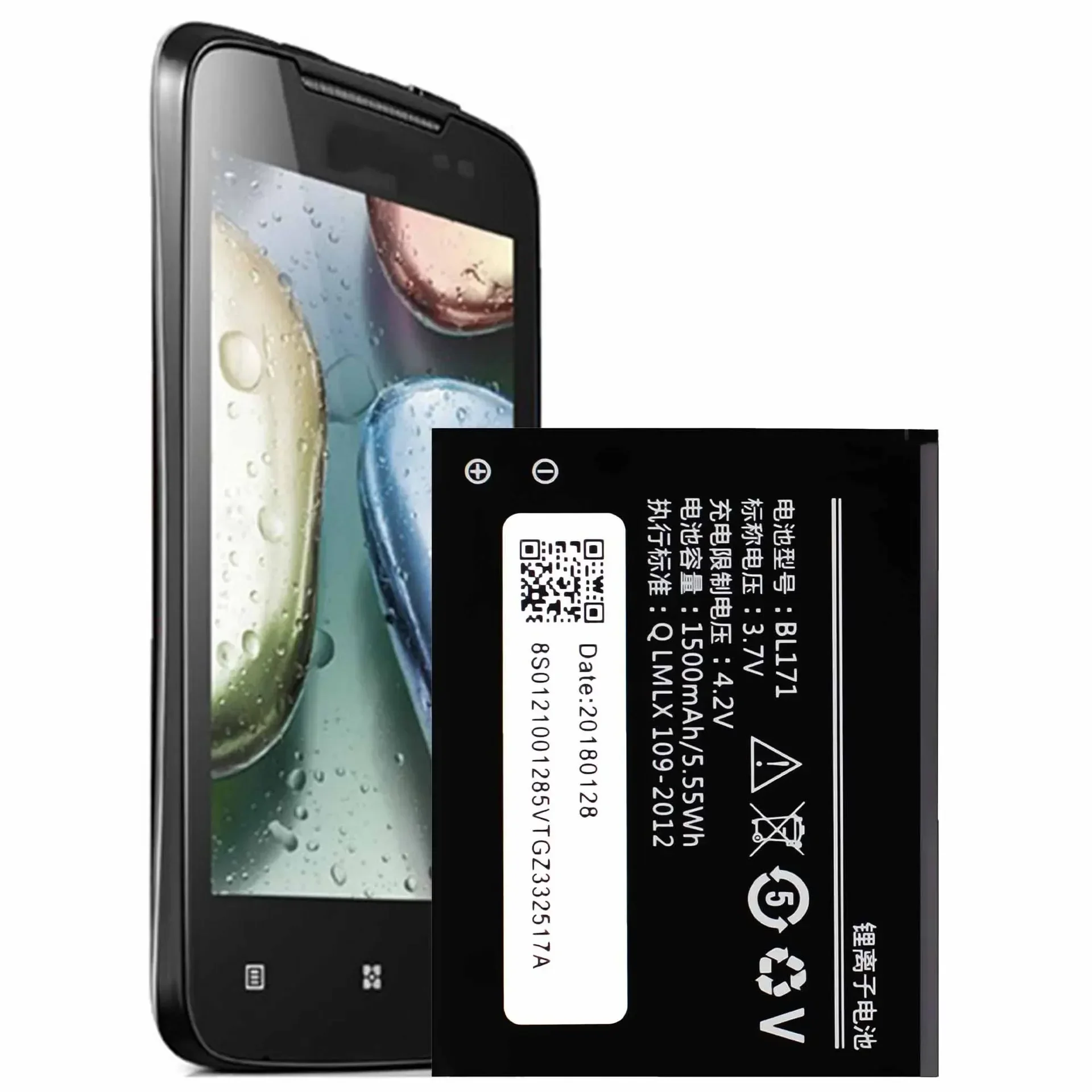 BL171 Аккумулятор 1500 мАч для мобильного телефона Lenovo A319 A356 A368 A370e A376 A60 A65 A500 A390 A390T BL-171