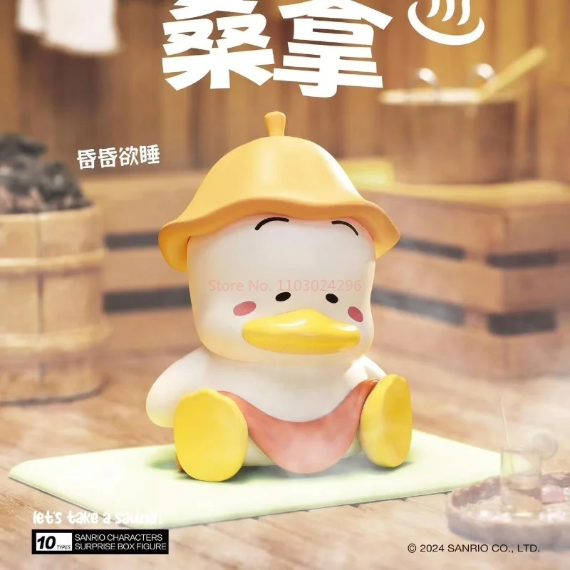 Фото Miniso Sanrio Steam Sauna Series слепая коробка куклы игрушки Cinnamoroll Pompompurin модная кукла подарок на день рождения для девочек орнамент Mystery Box №3