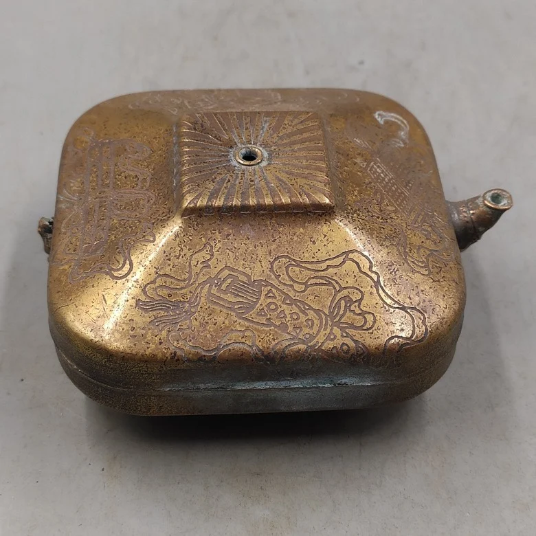 Капли воды из чистой меди каллиграфия Rongbao Studio квадратные капли ремесла обучение