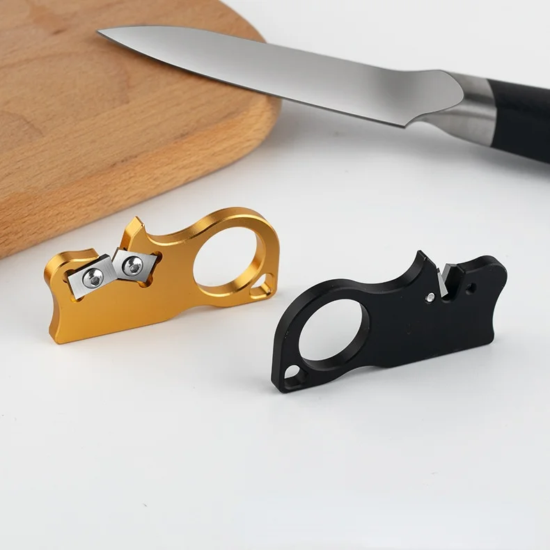 

Портативная точилка для ножей, точилка из алюминиевого сплава для спорта, походов, повседневного использования