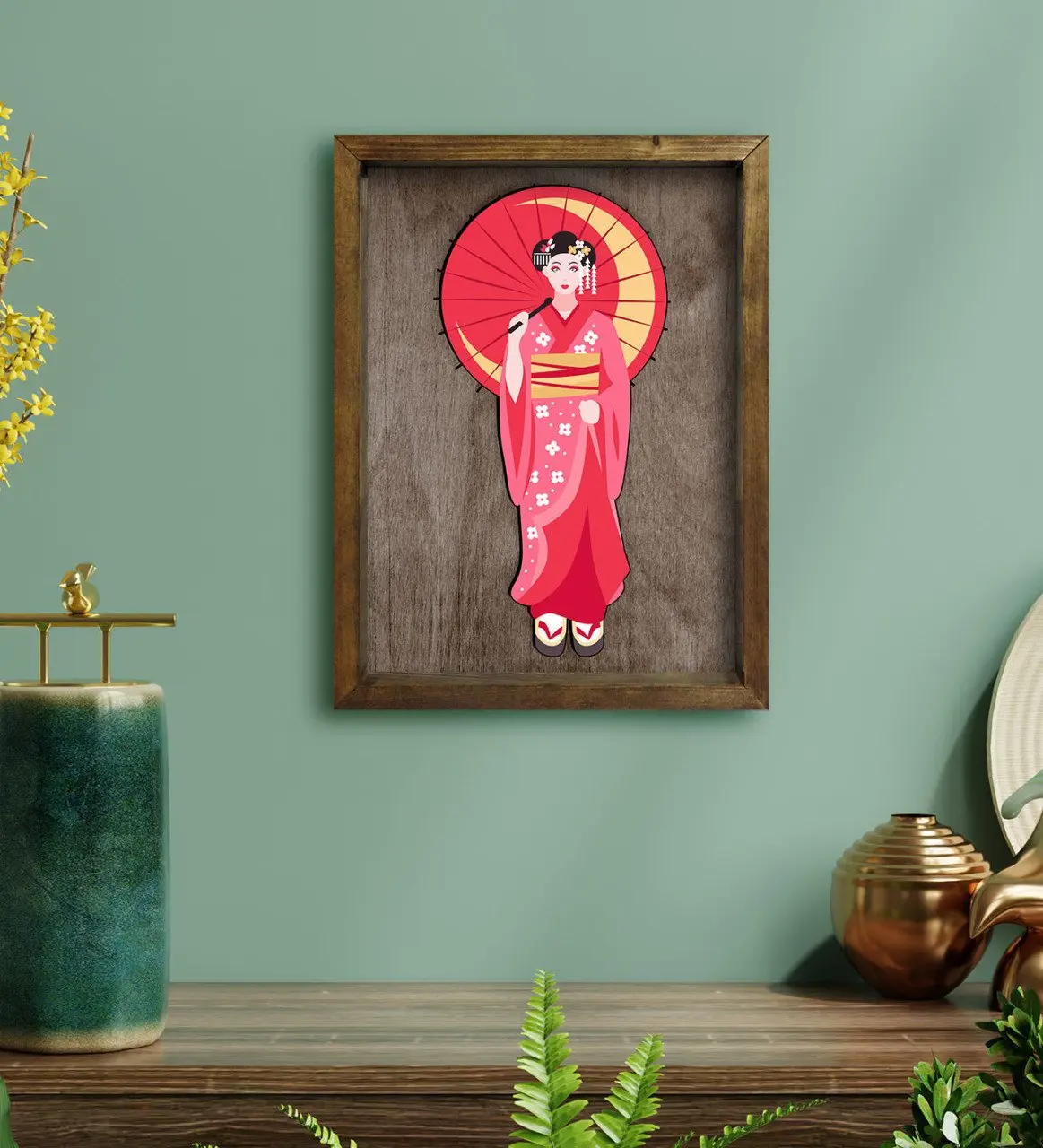 

BK дома гейш; Дизайн натурального дерева защелка Tablo-1