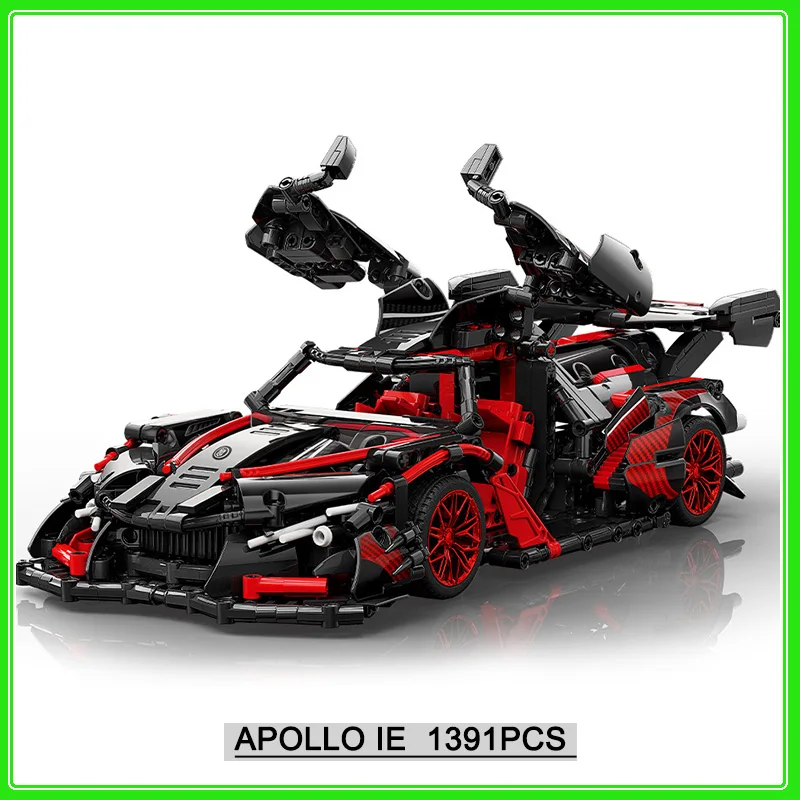 

1391 pcs. Technical Original Sports Car Super Racing Apollo Ie, Toy For Boys,Model Car, Children's Gift