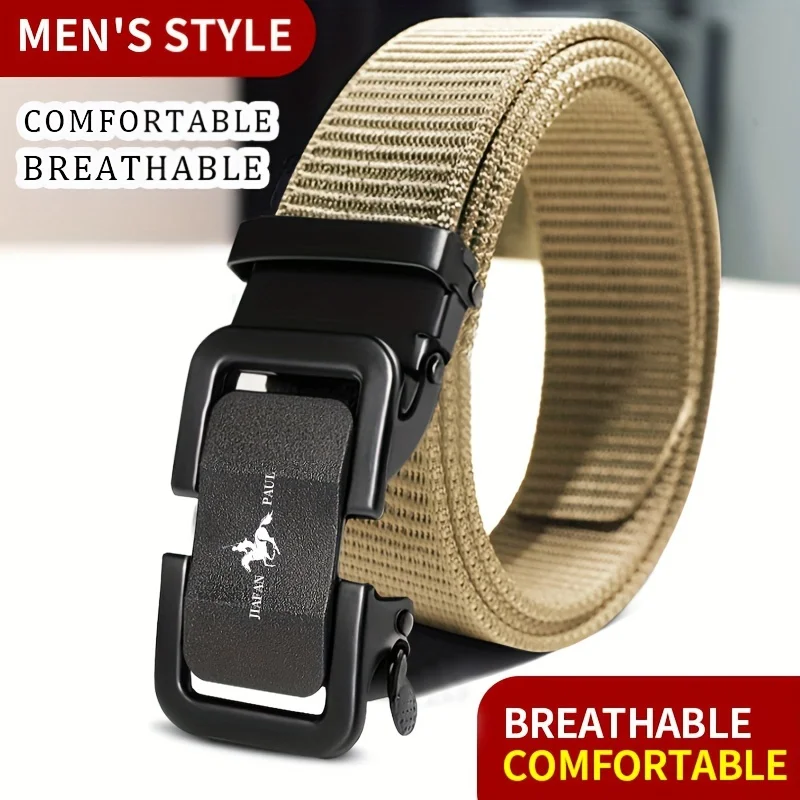 JIFANAUL Мужской Ремень С Автоматической Металлической Пряжкой Нейлоновая