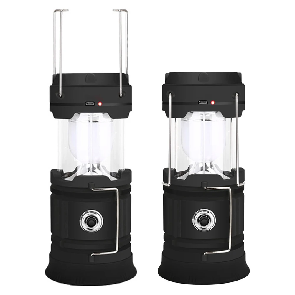 

USB Emergency Searchlight Rechargeable Solar Picnic Hanging Lights Multifunctional Waterproof 800mAh Battery Lighting Equipment