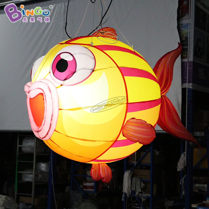 

Подвесной надувной шар длиной 2 метра в виде милой мультяшной рыбы с подсветкой для детского украшения океанвечерние вечеринки