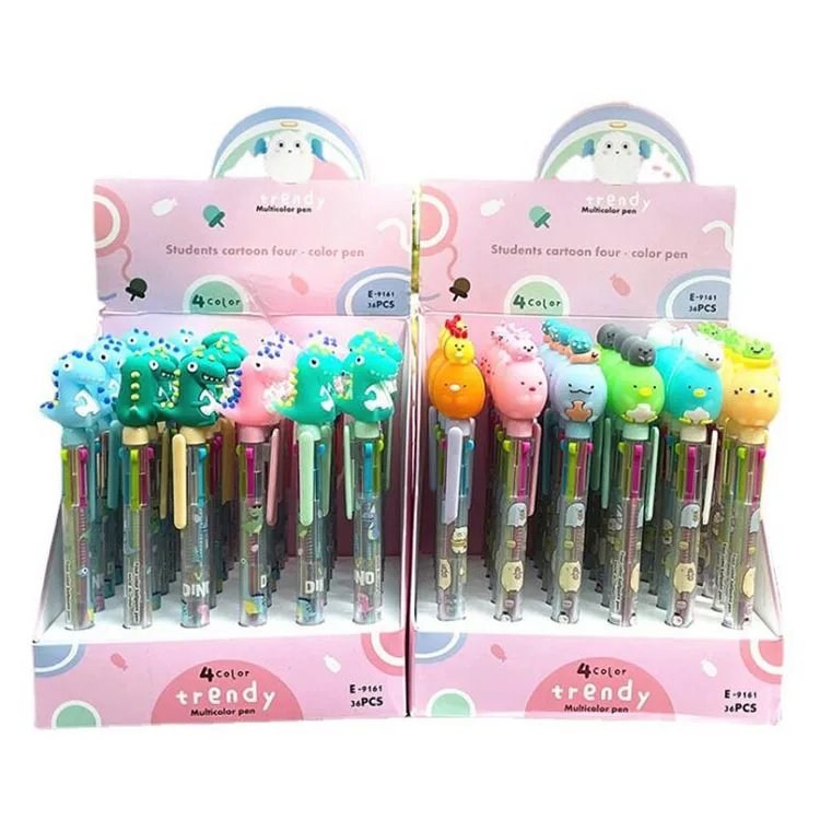 

36 шт./лот Sumikko Gurashi динозавр 4 цвета шариковая ручка милый пресс шариковые ручки Школа Офис письменные принадлежности Канцтовары подарок