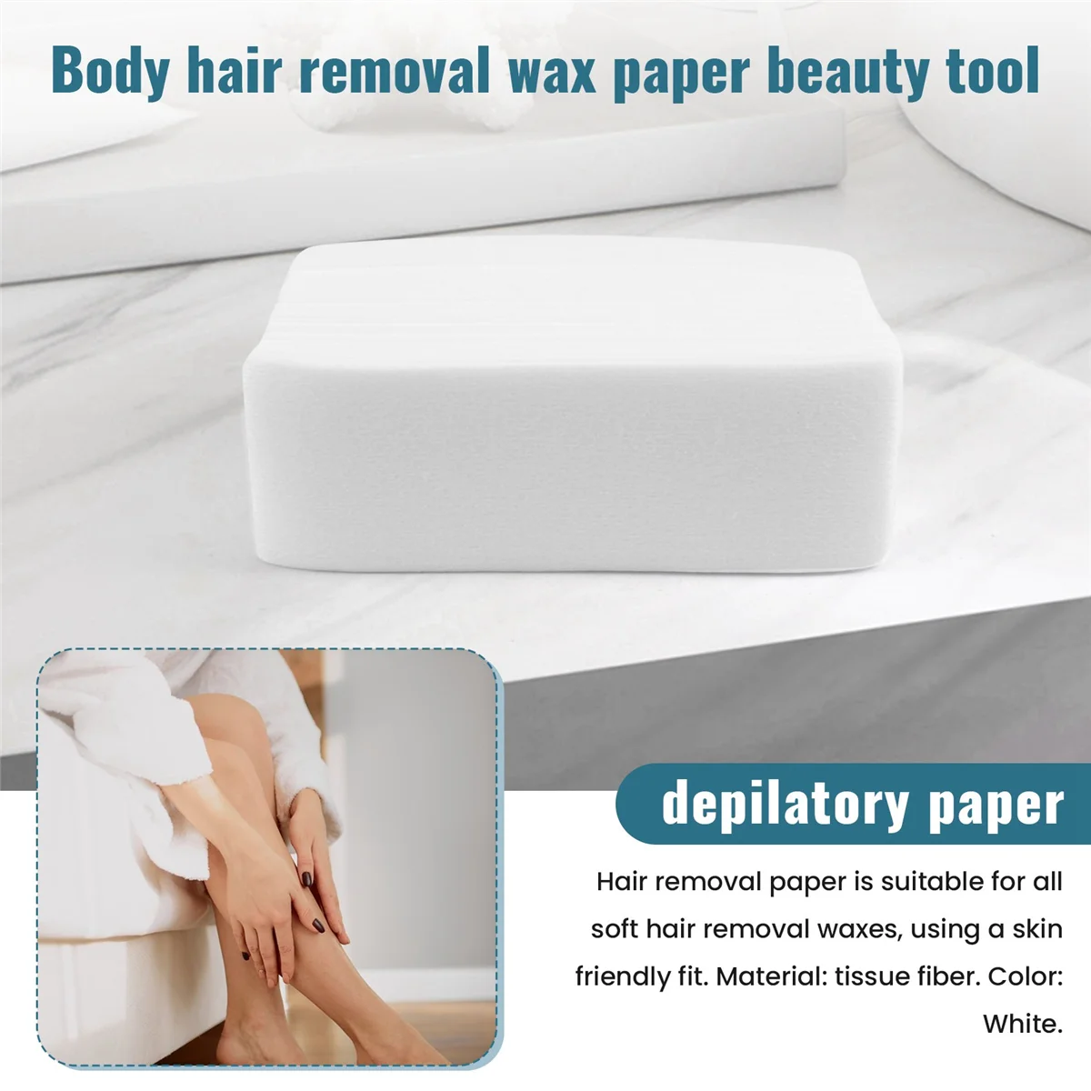 100 шт./набор бумага для депиляции Нетканая ткань лица шеи рук ног тела вощеная