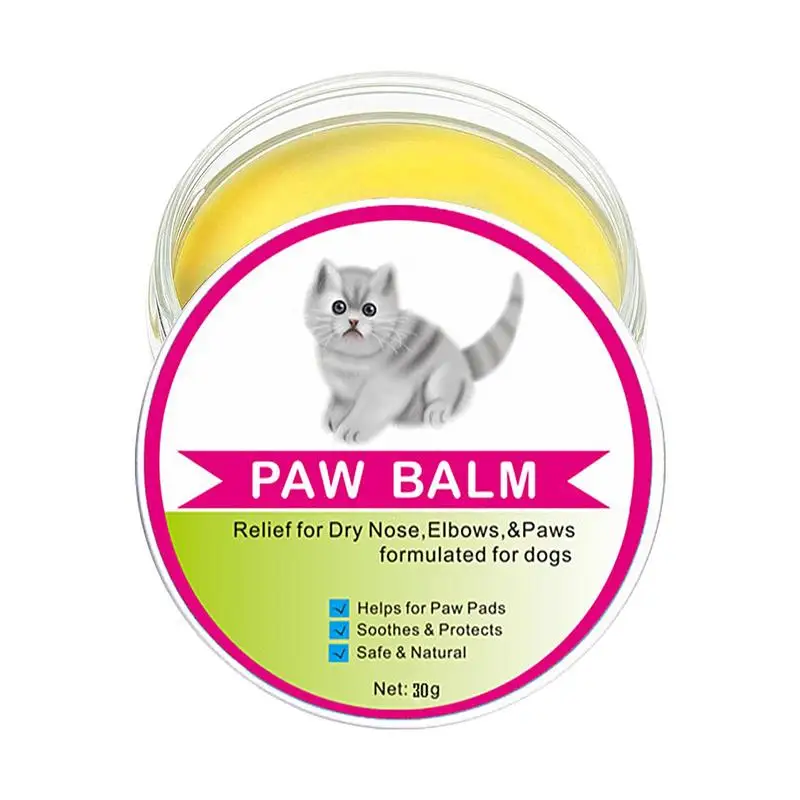 

Paw Pad Balm Soother Paw Pad Lotion For Hot Pavement 30g Pets Nose Elbow Cream Wax Butter Effective & Safe Natural For Dogs