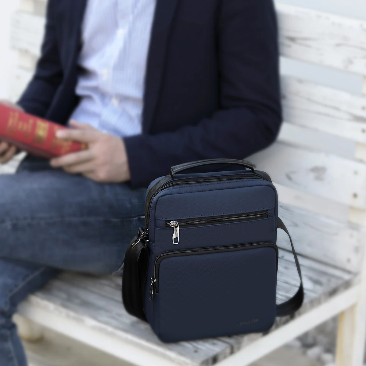 Lifetime Warranty Men Shoulder Bag 9.7 inch Ipad Bags Waterproof Lightweight Business Travel Mini Sling Bag HandBag Messager Bag images - 6