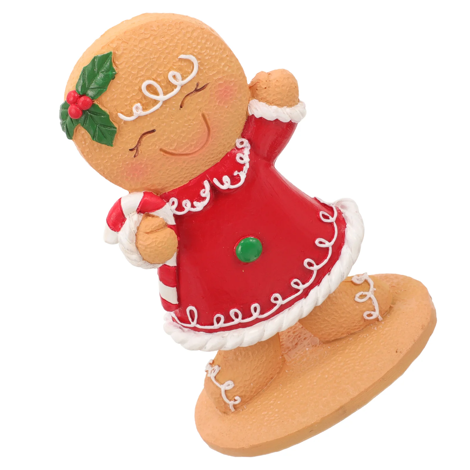 

Tabletop Christmas Gingerbread Man Resin Table Centerpiece Festival Desktop Adornment