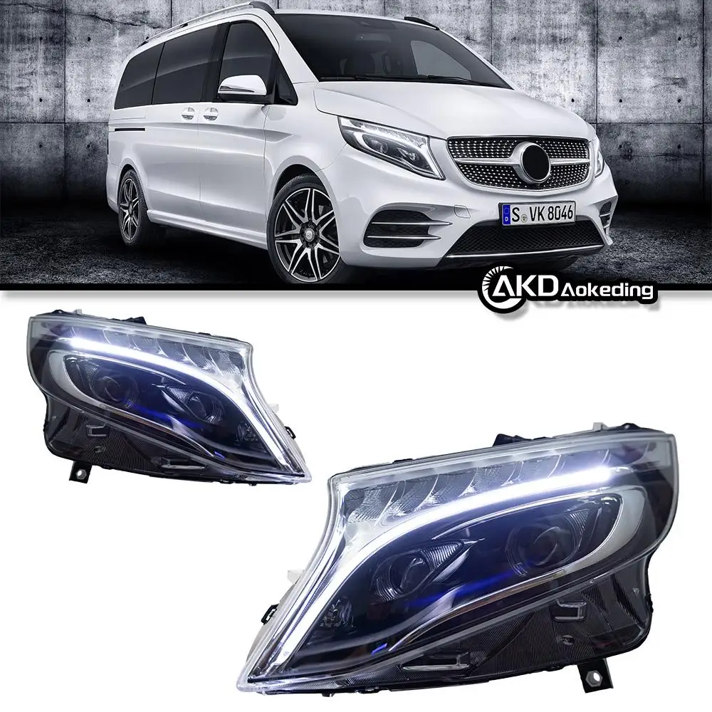 AKD Автомобиль для Benz Vito 2013-2019 Фара DRL Hella 12V H7 Светодиодные биксеноновые лампы Противотуманные фары Инструменты 2 шт. Vito W447 Автомобили Аксессуары (art.: 3920cbb9f30bc) - 3920cbb9f30bc