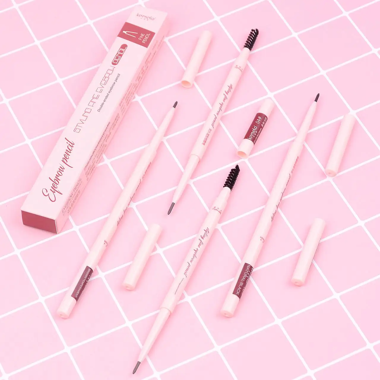 Натуральная ручка для бровей двусторонний карандаш треугольный кончик легко