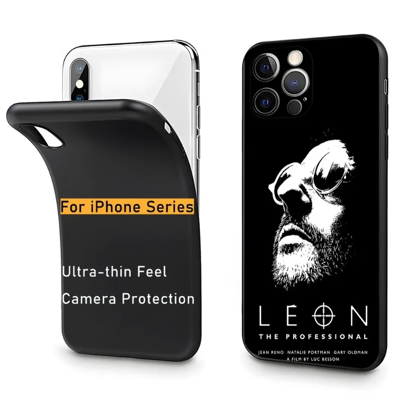 

Cute Killer Leon Uncle Girl Phone Case 2023 New For IPhone 14 12 13 11 Pro Max Mini X XR XS Max 7 8 Plus Shell Silicon Cover