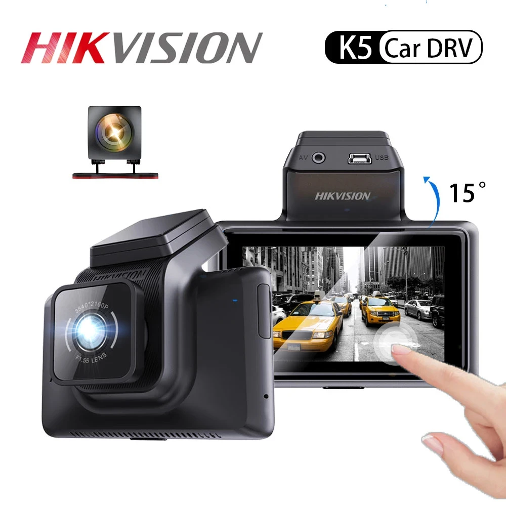 

Car DVR F1.55 Ultra Large Aperture 2.5K HD Night Vision 3 inch Touch Screen HIKVISION Dash Cam Voice Guidancel APP Control