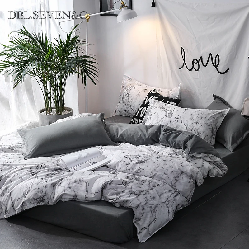 Постельное белье DBL.SEVEN &amp C Nordic 3 шт. двойное постельное простыня пододеяльник для