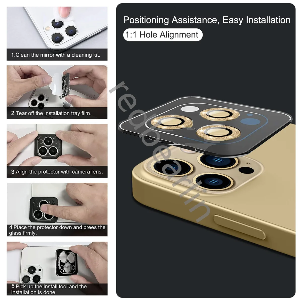 20pcs Bling Diamond Camera Lens Protector For iphone 11 12 13 mini 14Pro 14Pro max Lens Cover Protective Decorations Sticker