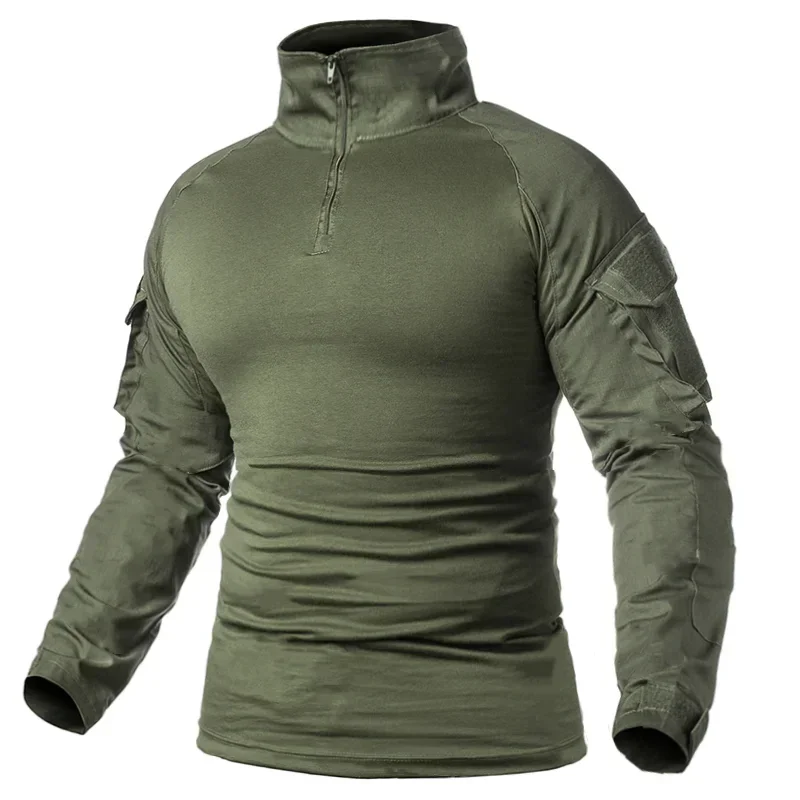 Новинка 2024 Мужская камуфляжная Зеленая форма Мультикам тактическая рубашка