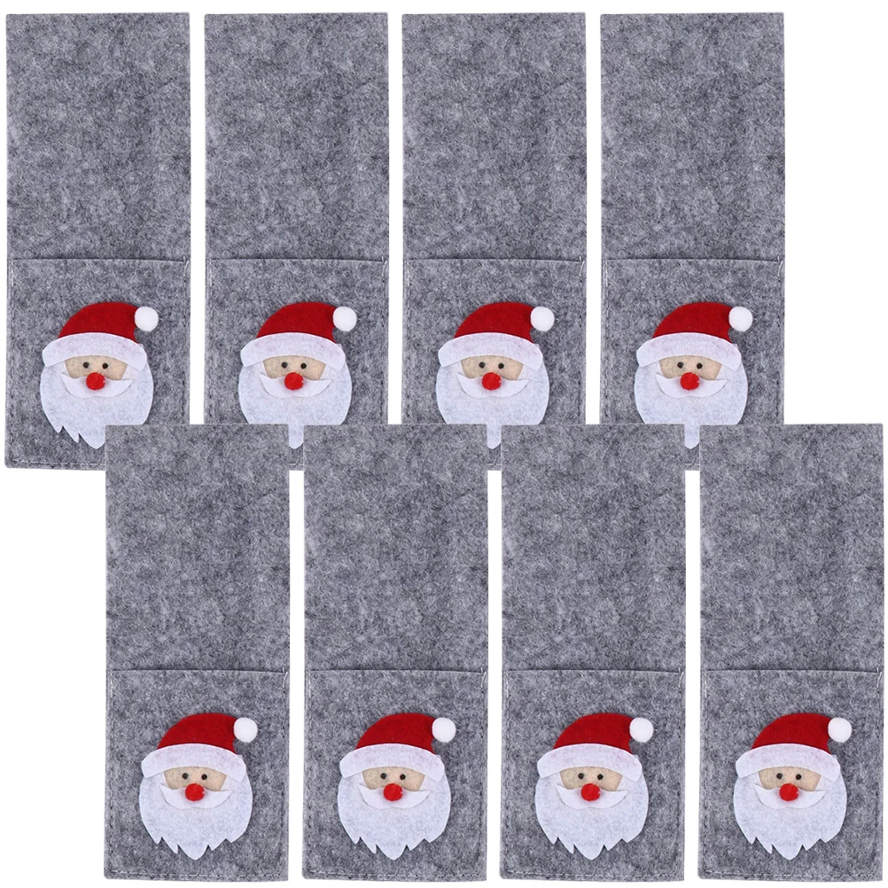 

Christmas Holder Cutlerytablewaresilverware Pouch Cover Utensil Fork Table Holders Flatwareparty Holiday Decoration Pockets