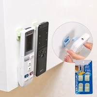 2 pairs plastic sticky hooks set tv air conditioner remote control dispenser home practical wall mount storage holder for keys