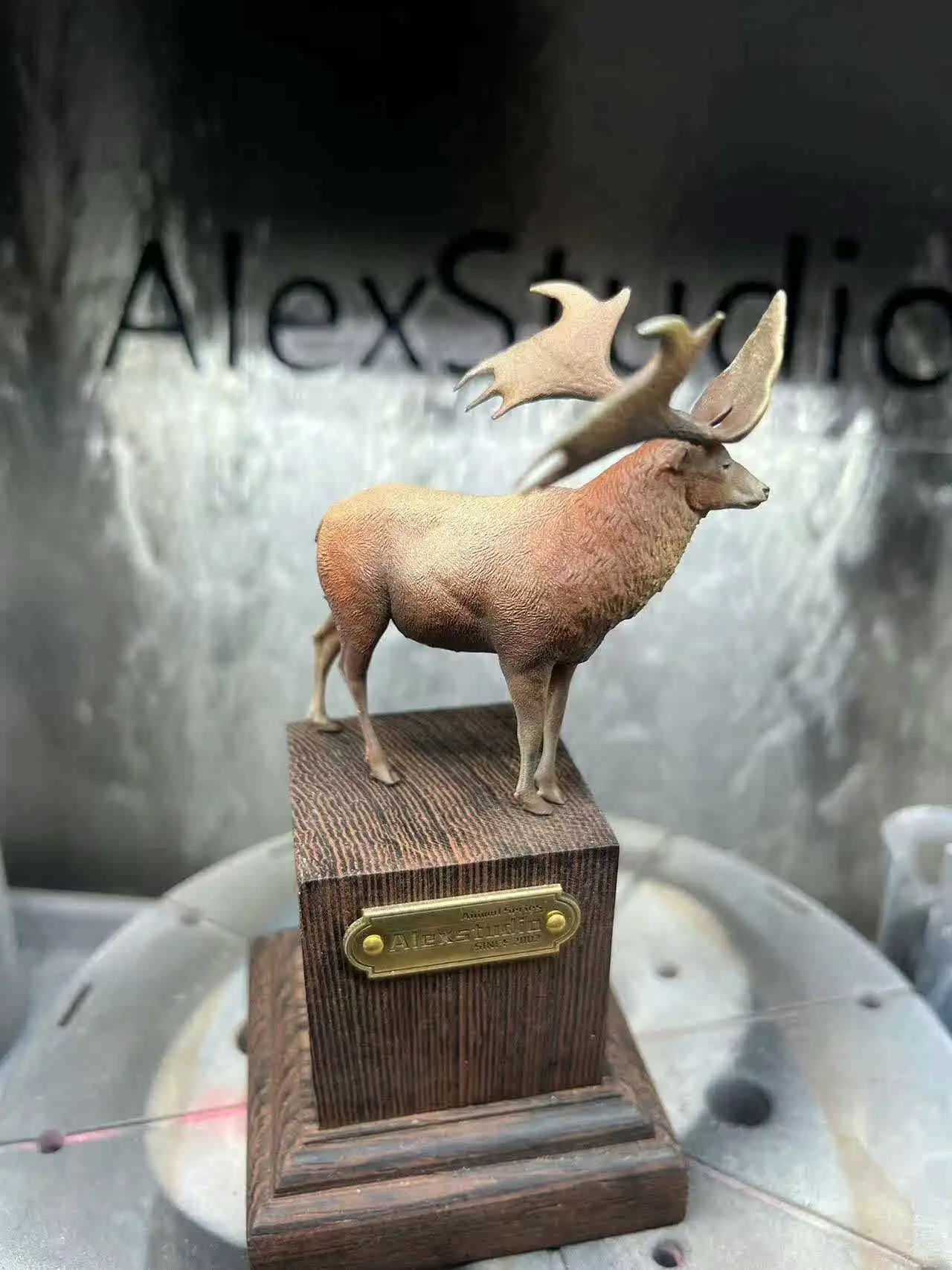 Фото Модель животного Sinomegaceros Pachyosteus Megaloceros из смолы, 3D-печать, 1/35, 6,5 см, GK, на заказ, для коллекционирования №4