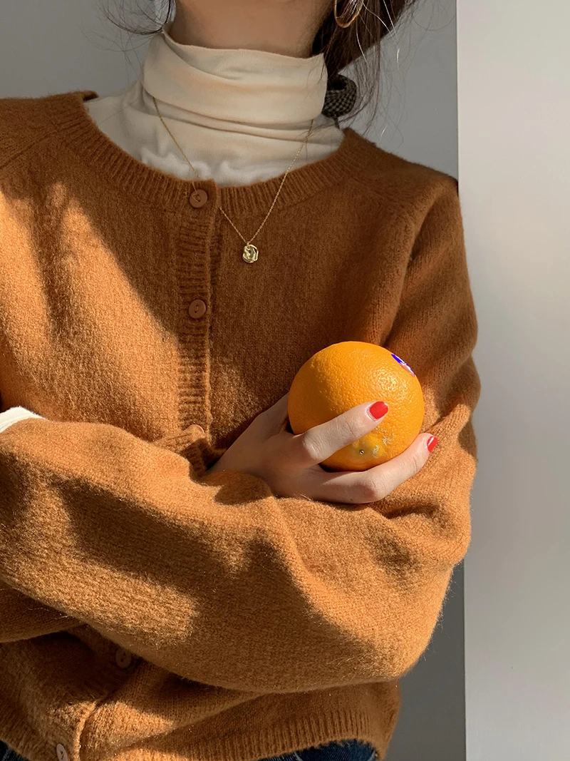 

Женский свитер, новинка сезона осень-зима 2020, блузка с длинными рукавами и приталенным низом, свитер с высоким воротником, приблизительно