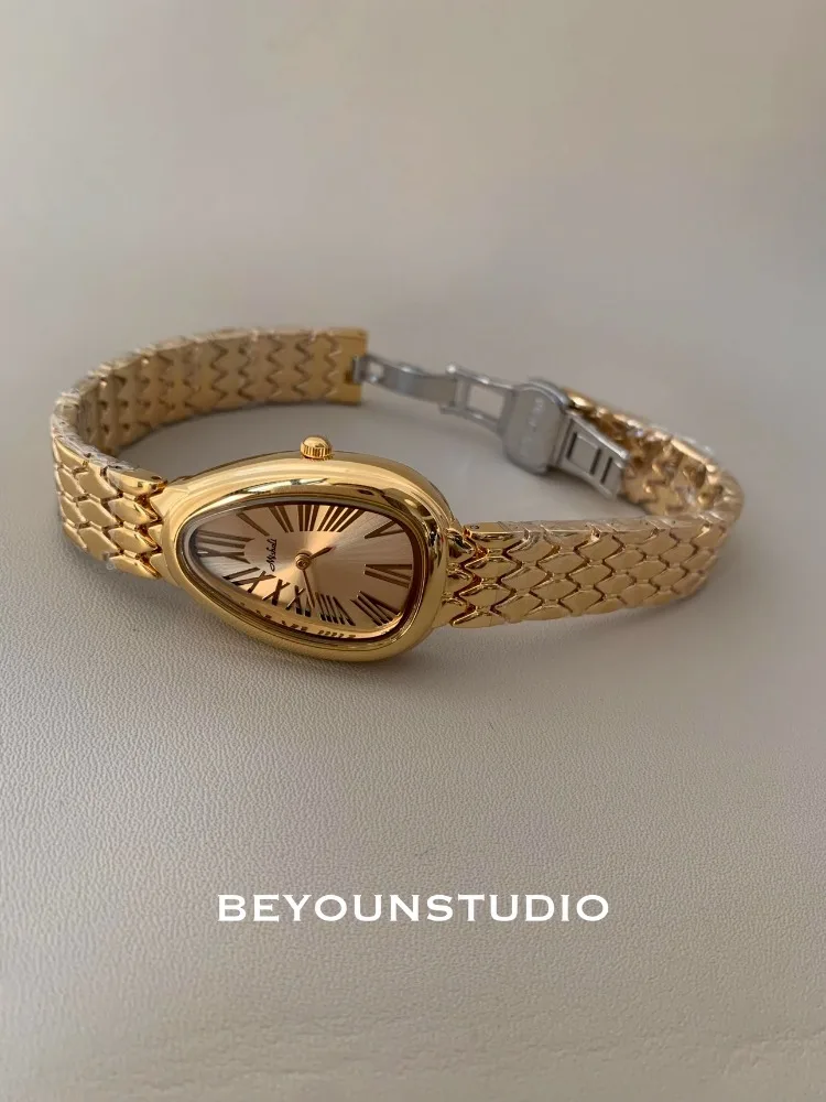 2024 новые женские часы-браслет винтажные кварцевые часы японский механизм со