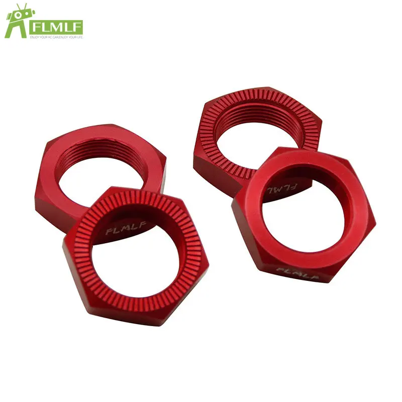 Alloy CNC Upgrade 24mm Front Rear Wheel Nut Kit Fit for 1/5 HPI ROFUN BAHA ROVAN KM BAJA 5B 5T 5SC Rc Car Toys Games Parts