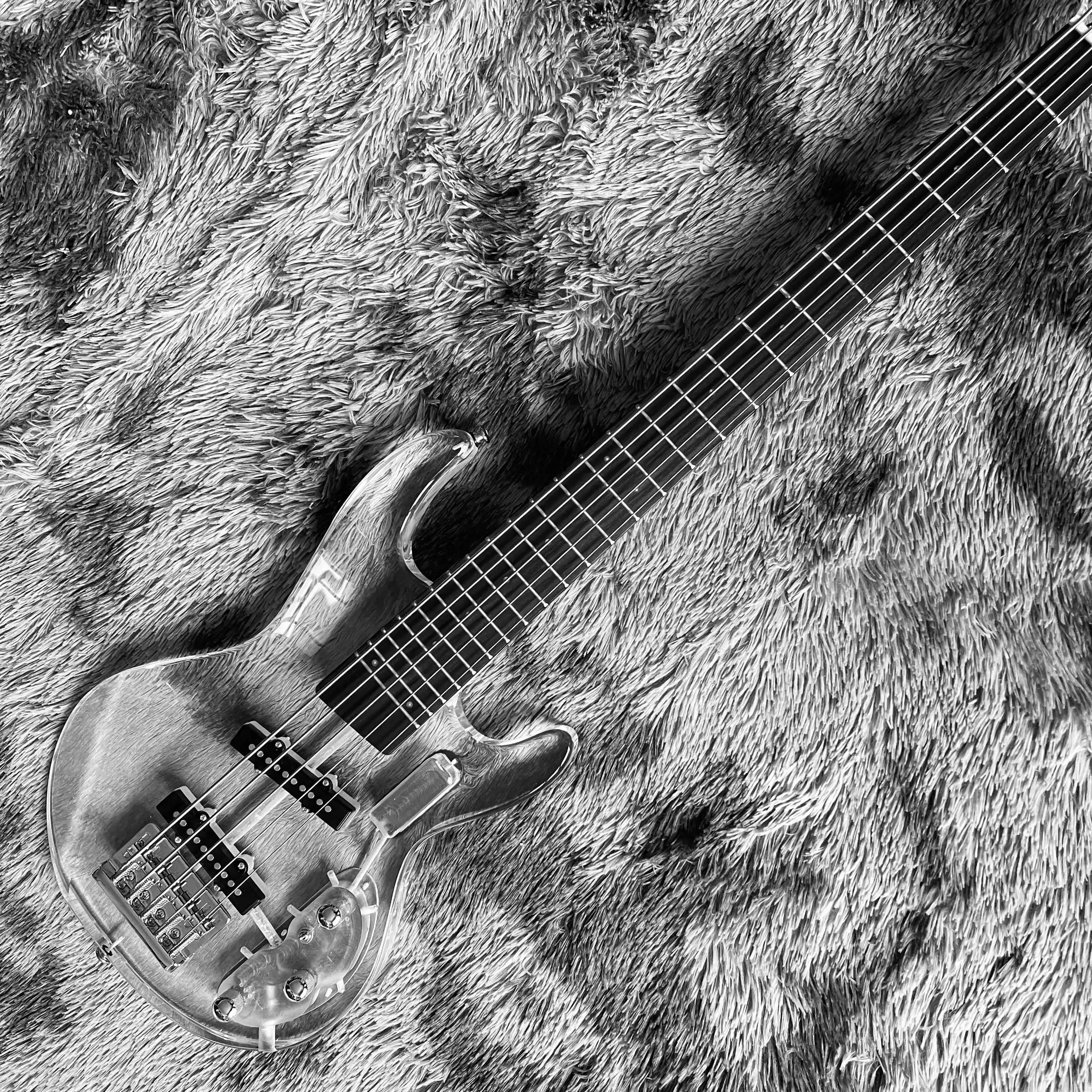 

Бесплатная доставка, прозрачная, с синим светом, специальная форма, уникальная, электрогитара, новинка 2022 года, эксклюзивная,