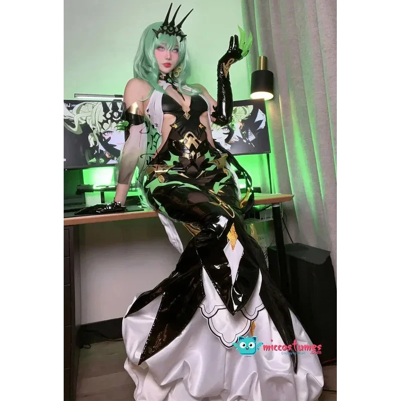 Женский костюм для косплея Miccostumes платье рыбий хвост с открытой спиной и фартук