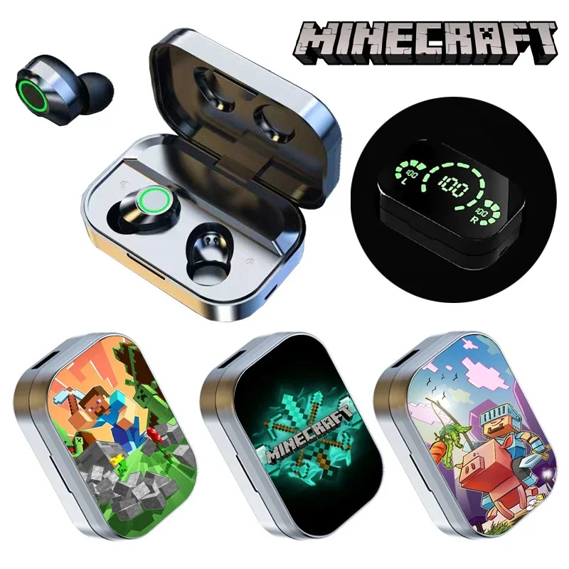 Minecraft Creeper Беспроводная Bluetooth-гарнитура Бинауральные маленькие вкладыши-вкладыши