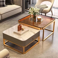 makeup coffee tables service living room furniture computer center table glass nordic console table basse de salon furniture