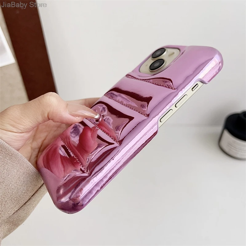 Мягкий противоударный роскошный блестящий чехол для iPhone 11 12 13 14 15 16 Plus Pro Max