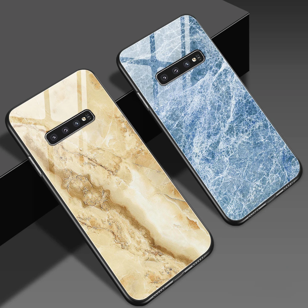 

Marble Glass Phone Case for Samsung Galaxy A50 A70 A42 M51 M31 A51 A71 M20 M30 A40S A52 M40S A72 J7 J5 J2 Prime Cover Fundas