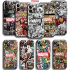 Чехол для Apple iPhone 131211 Pro MiniXXRXS MaxSE5, футляр для телефона с рисунком Marvel Мстителей, мягкий черный Чехол