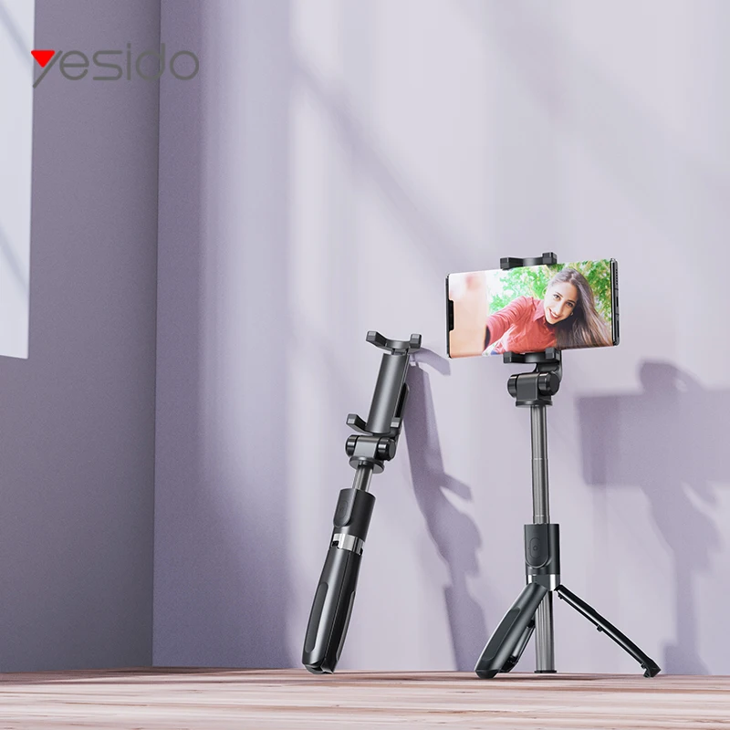 

Yesido Wireless Bluetooth compatible Selfie Stick Shutter Bluetooth Remote Portable Tripod Selfie Stick For iPhone Xiaomi Huawei