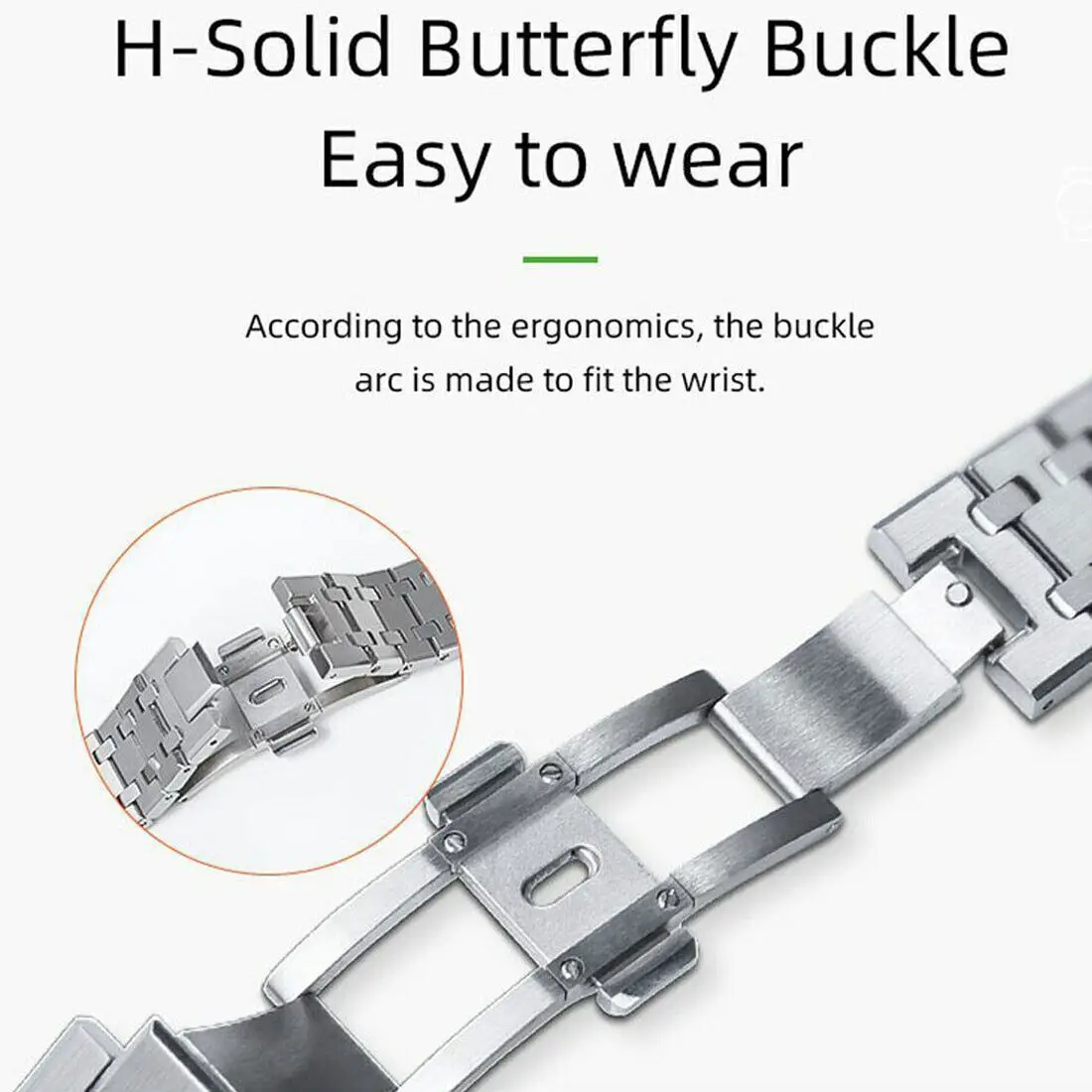 For CasiOak 5th Gen Metal Mod Kit For GA2100 / GA2110 GA-B2100 Metal Band Strap & Stainless steel Bezel Modification