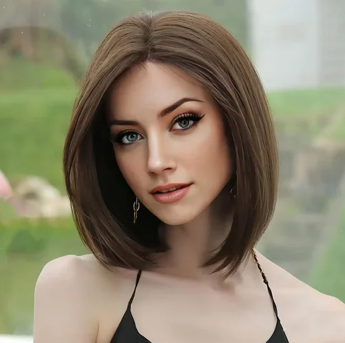 Освежающий модный парик женские короткие прямые волосы голова бобо матовый