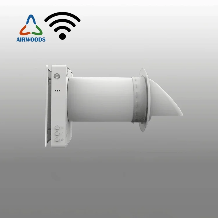 Настенный наклонник с отделением тепла. Вентиляция восстановлением тепла в