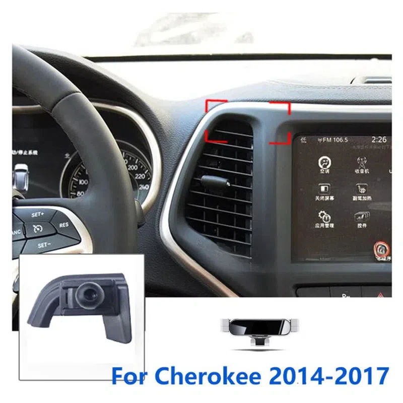 Автомобильный держатель для JEEP Cherokee KL 2017-2014 вращающийся кронштейн подставка